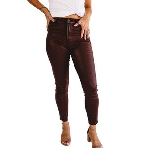 Articles of Society Womens Coated Skinny Fit Jeans, Size: 28